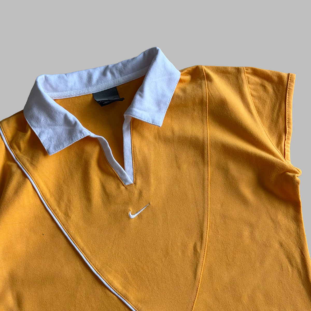 Y2K Nike Centre Swoosh Polo Top - L