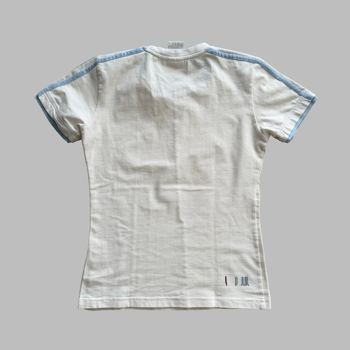 Y2K Adidas Three Stripe Baby Tee - M