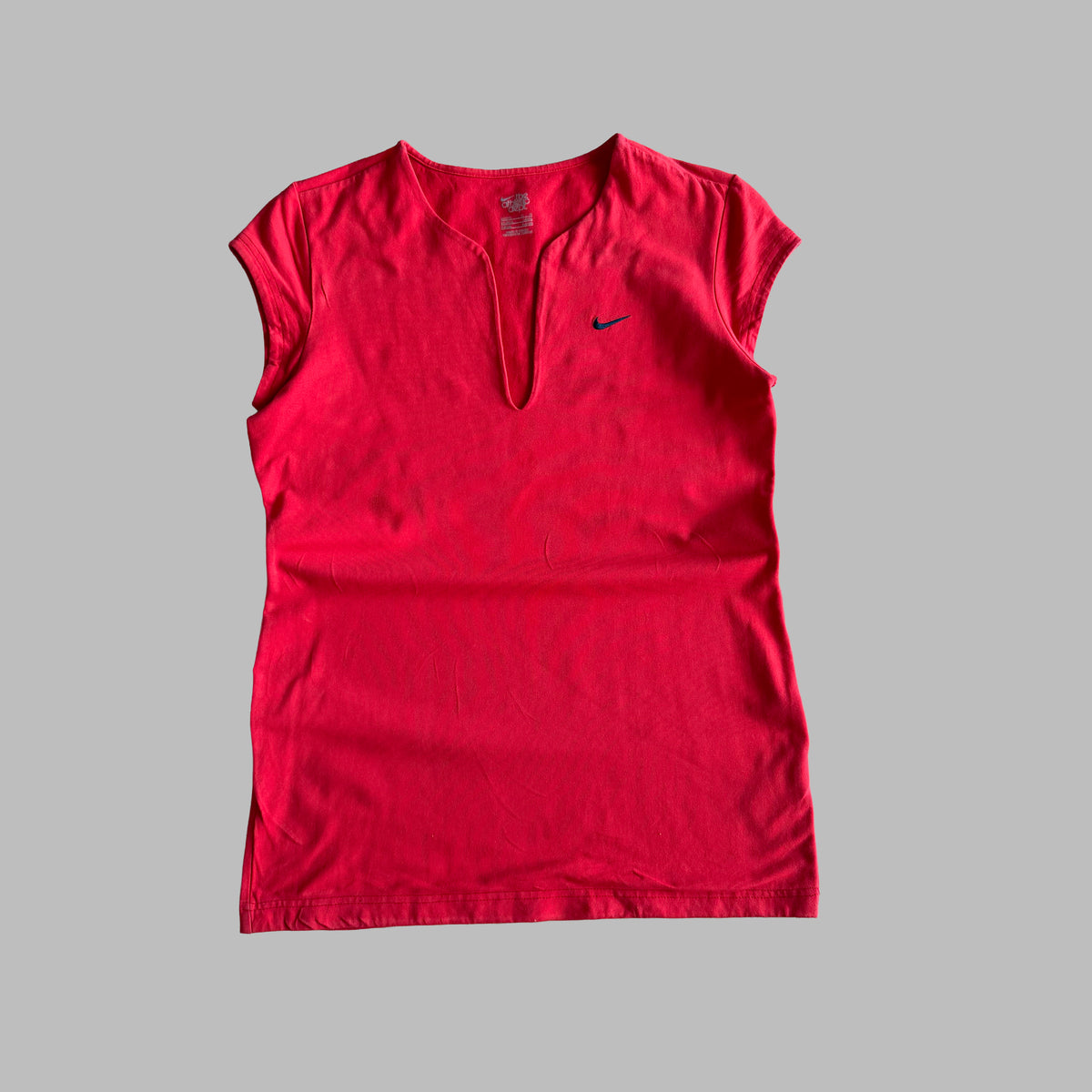 Y2K Nike Split Neck Activewear Top - L