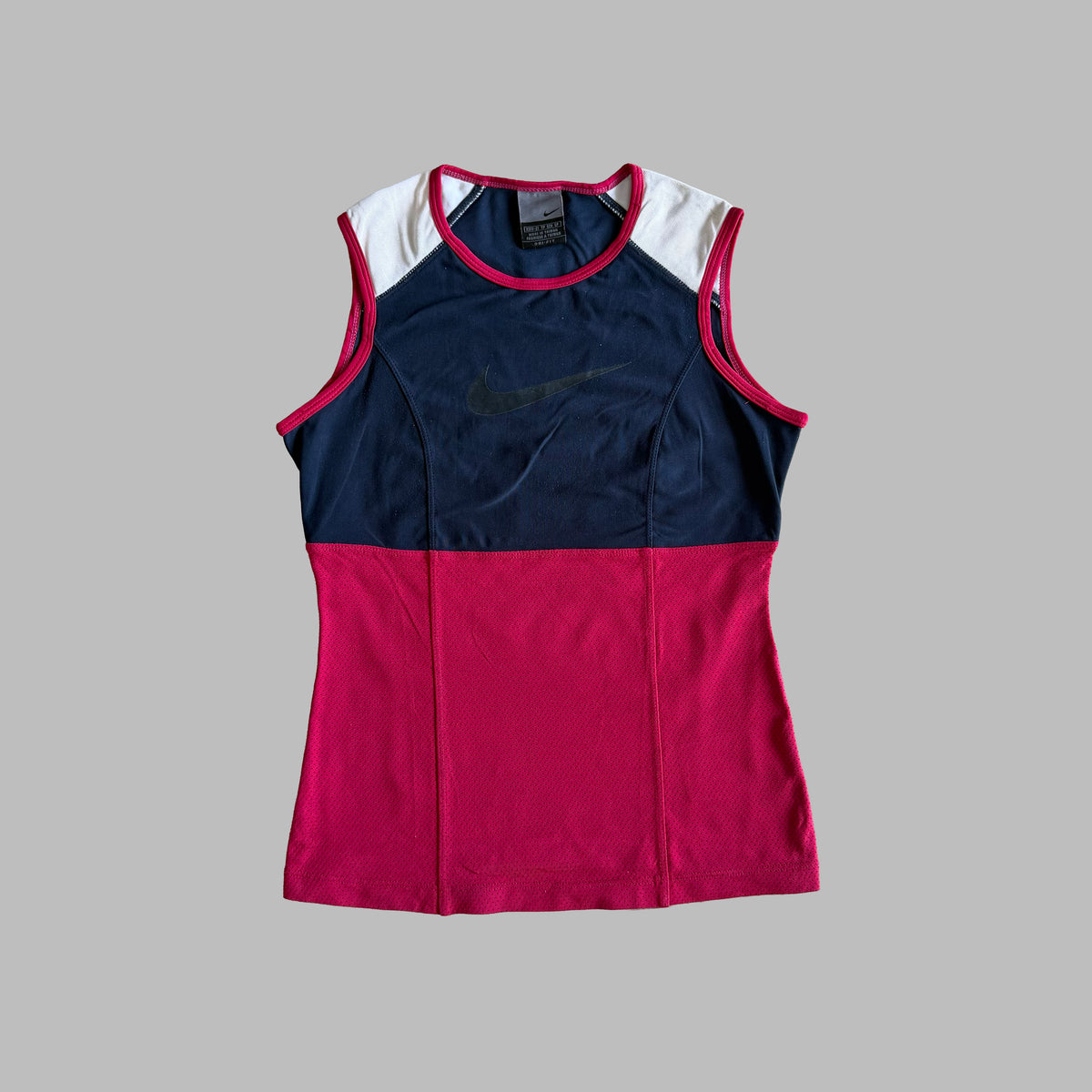 Y2K Nike Colour Block Activewear Top - S