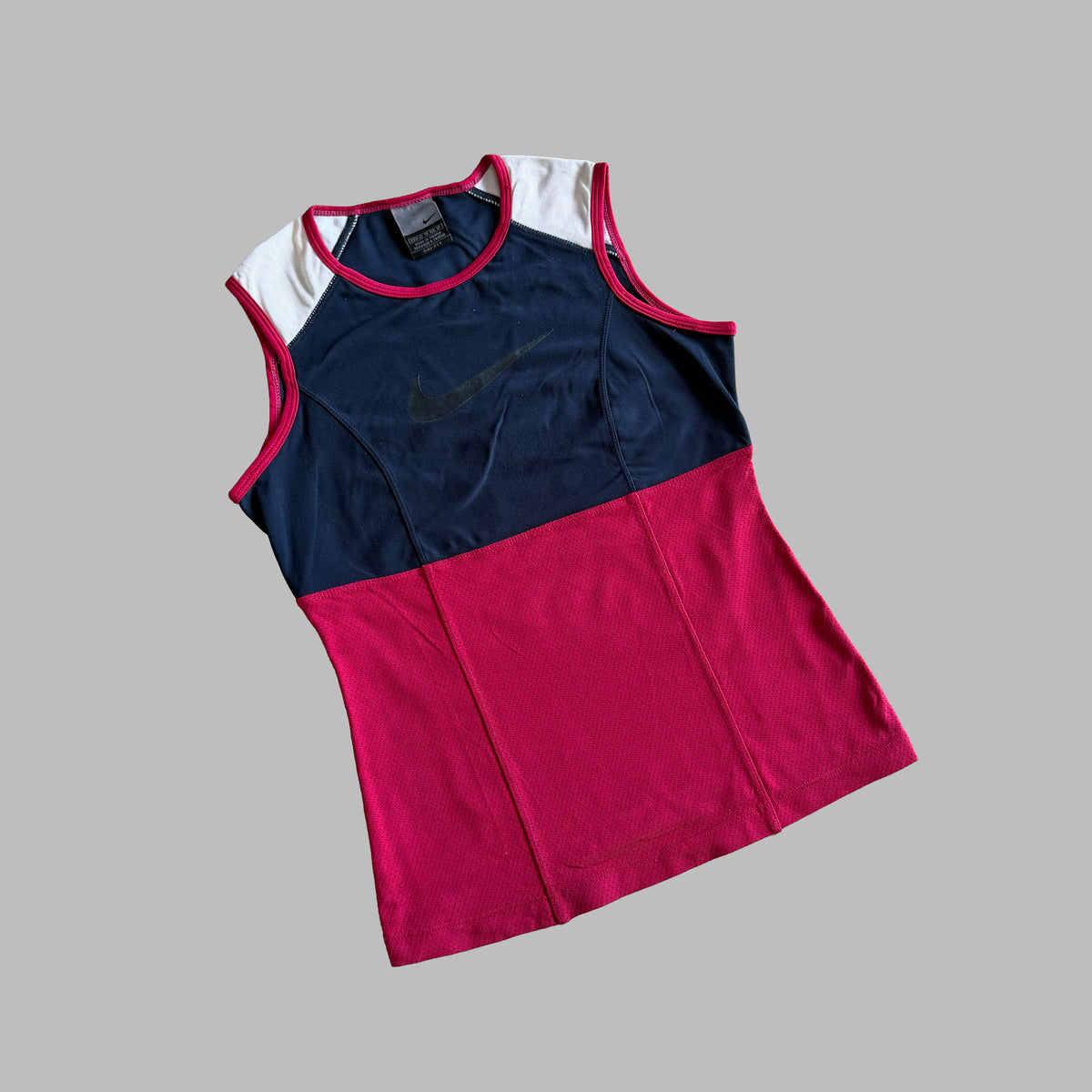 Y2K Nike Colour Block Activewear Top - S