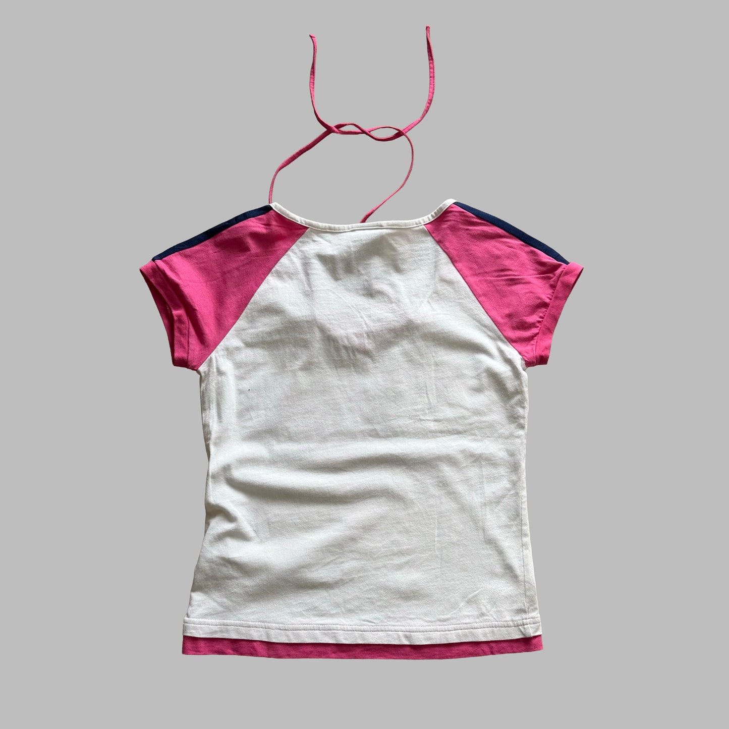 Y2K Adidas Raglan Halter Top - S