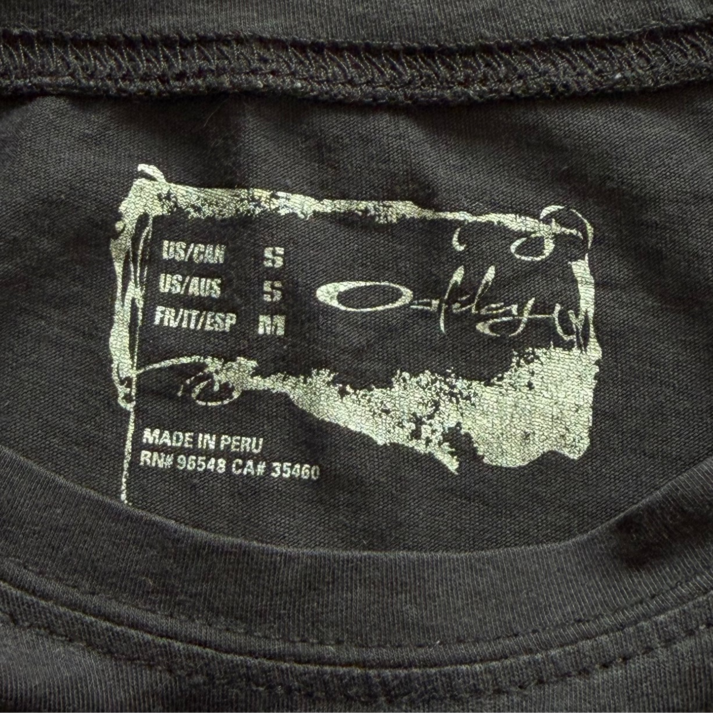 Y2K Oakley Lightweight Script T-shirt - S/M