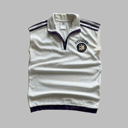 Y2K Adidas Three Stripe Towel Tank - S