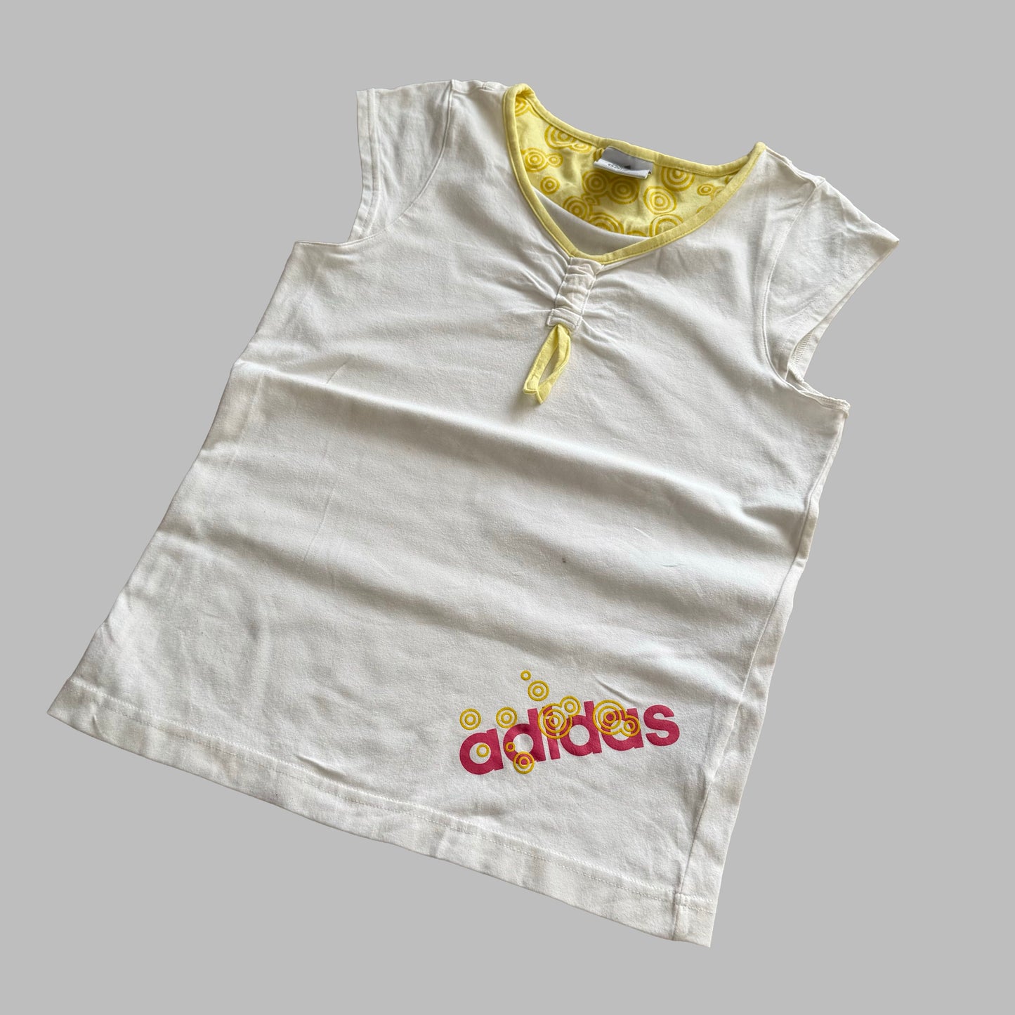 Y2K Adidas Ruched Scoop Neck Top - S/M