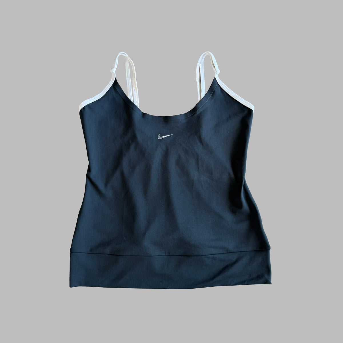 Y2K Nike Centre Scoop Neck Activewear Top - M