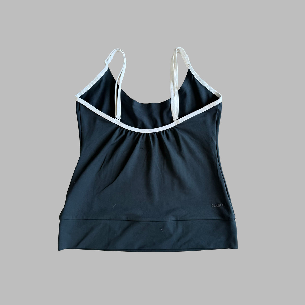Y2K Nike Centre Scoop Neck Activewear Top - M