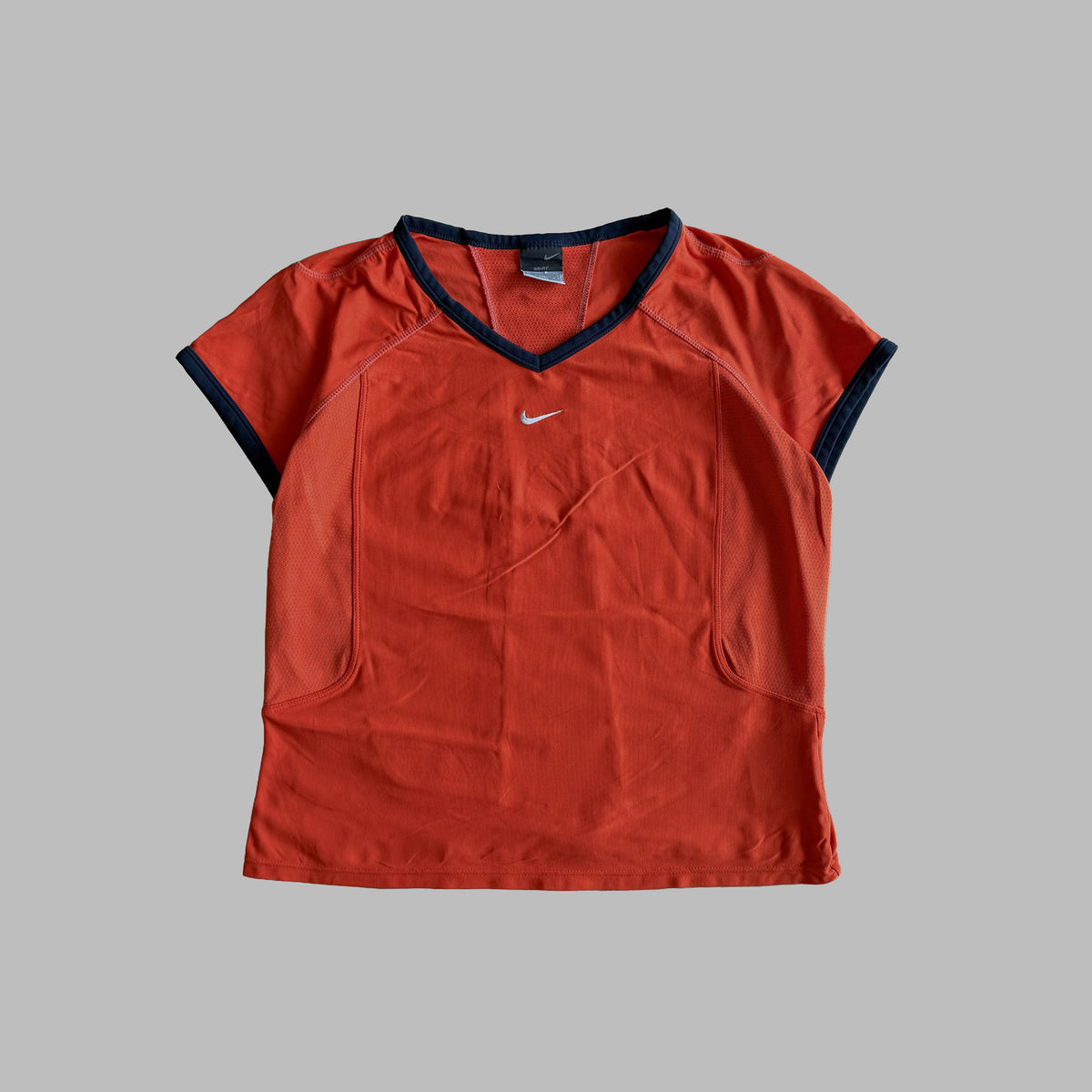 Y2K Nike Fitted Activewear Ringer Tee - M/L