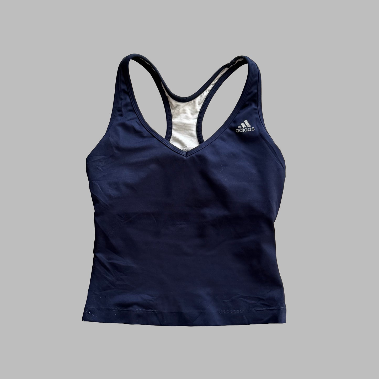 Y2K Adidas Minimal Racerback Activewear Tank - S