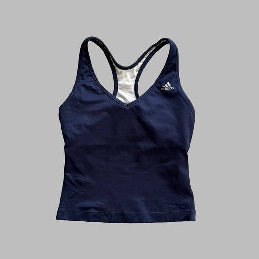 Y2K Adidas Minimal Racerback Activewear Tank - S