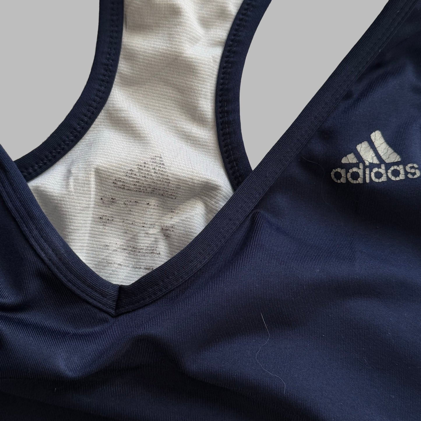 Y2K Adidas Minimal Racerback Activewear Tank - S