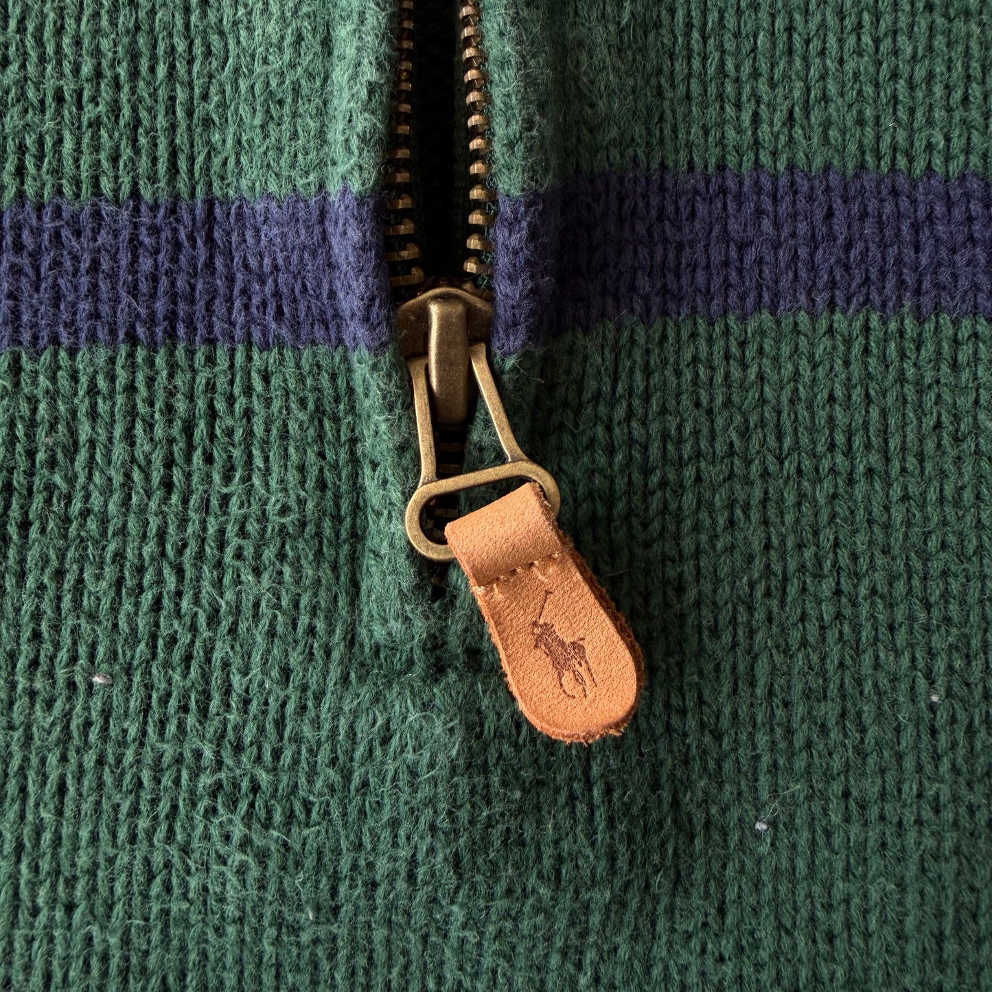 90s Ralph Lauren Striped Quarter Zip - Medium