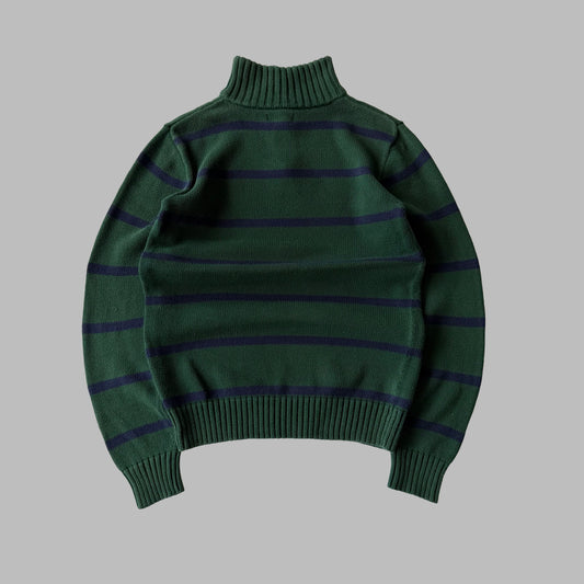 90s Ralph Lauren Striped Quarter Zip - Medium