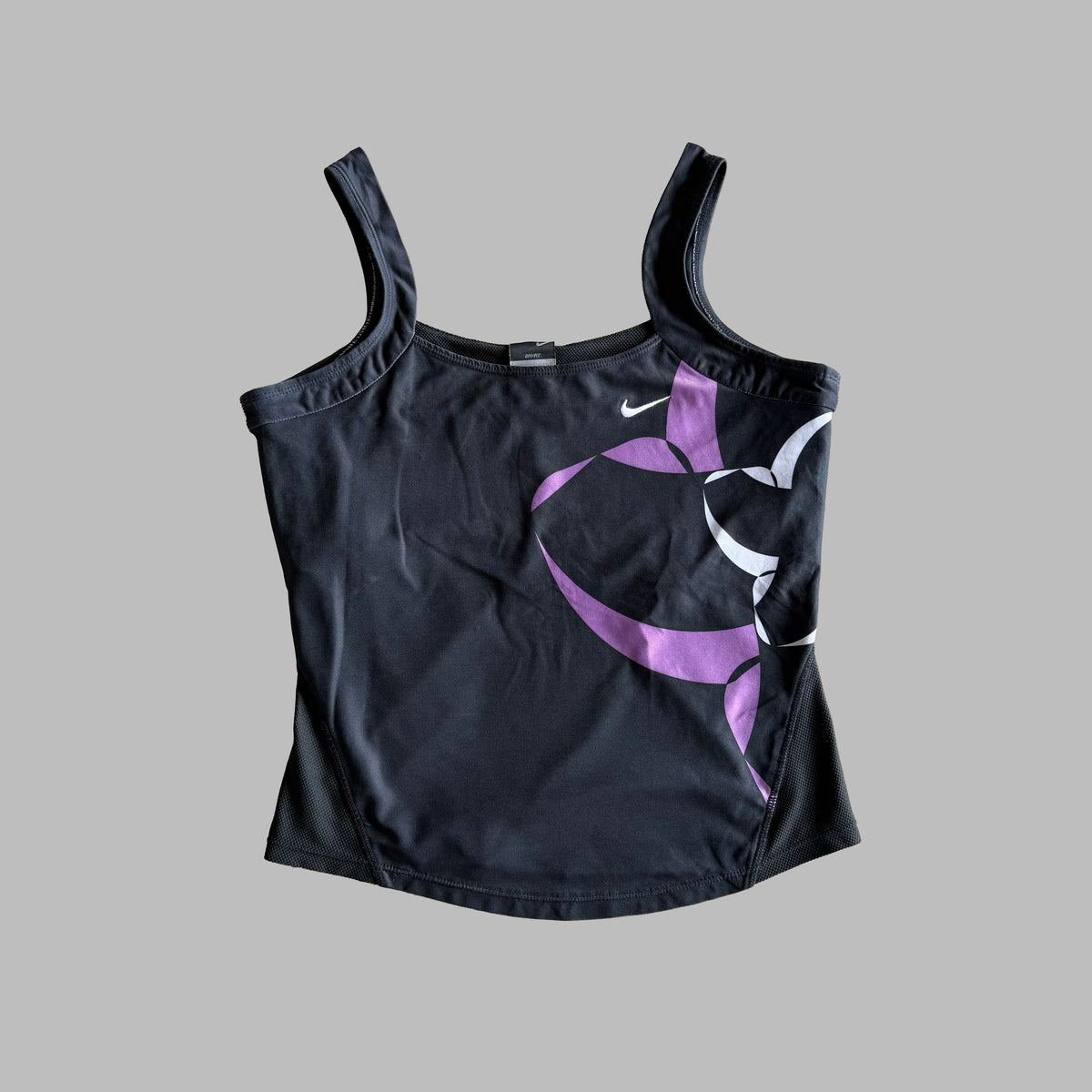 Y2K Nike Floral Square Neck Activewear Tank L