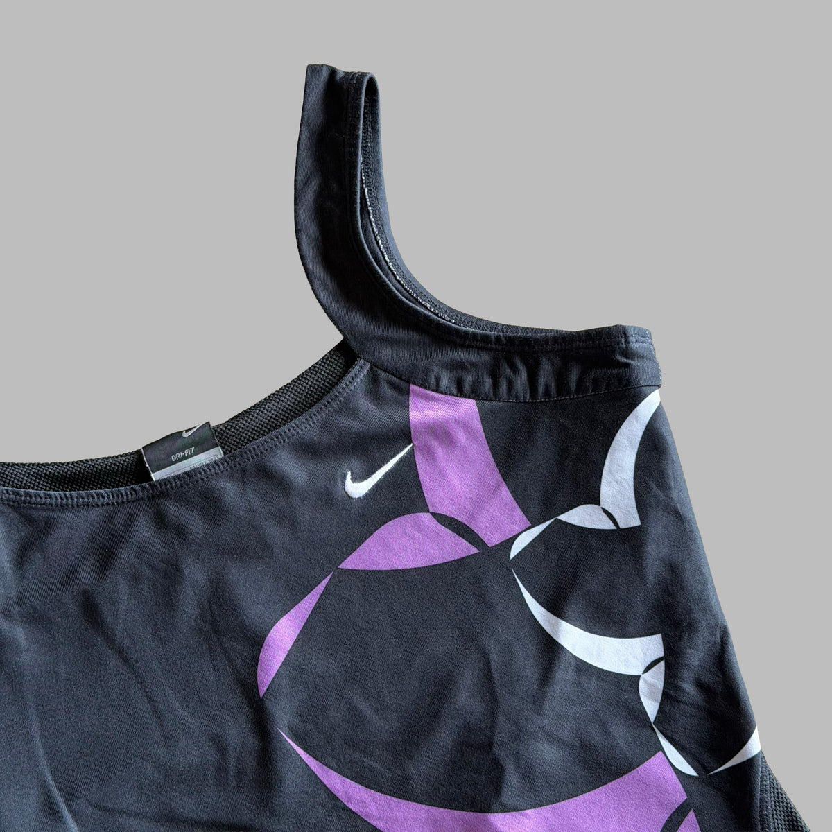 Y2K Nike Floral Square Neck Activewear Tank L