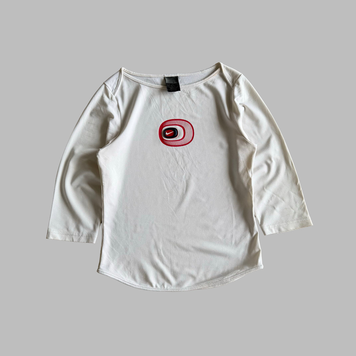 Y2K Nike Centre Swoosh 3/4 Long Sleeve - M