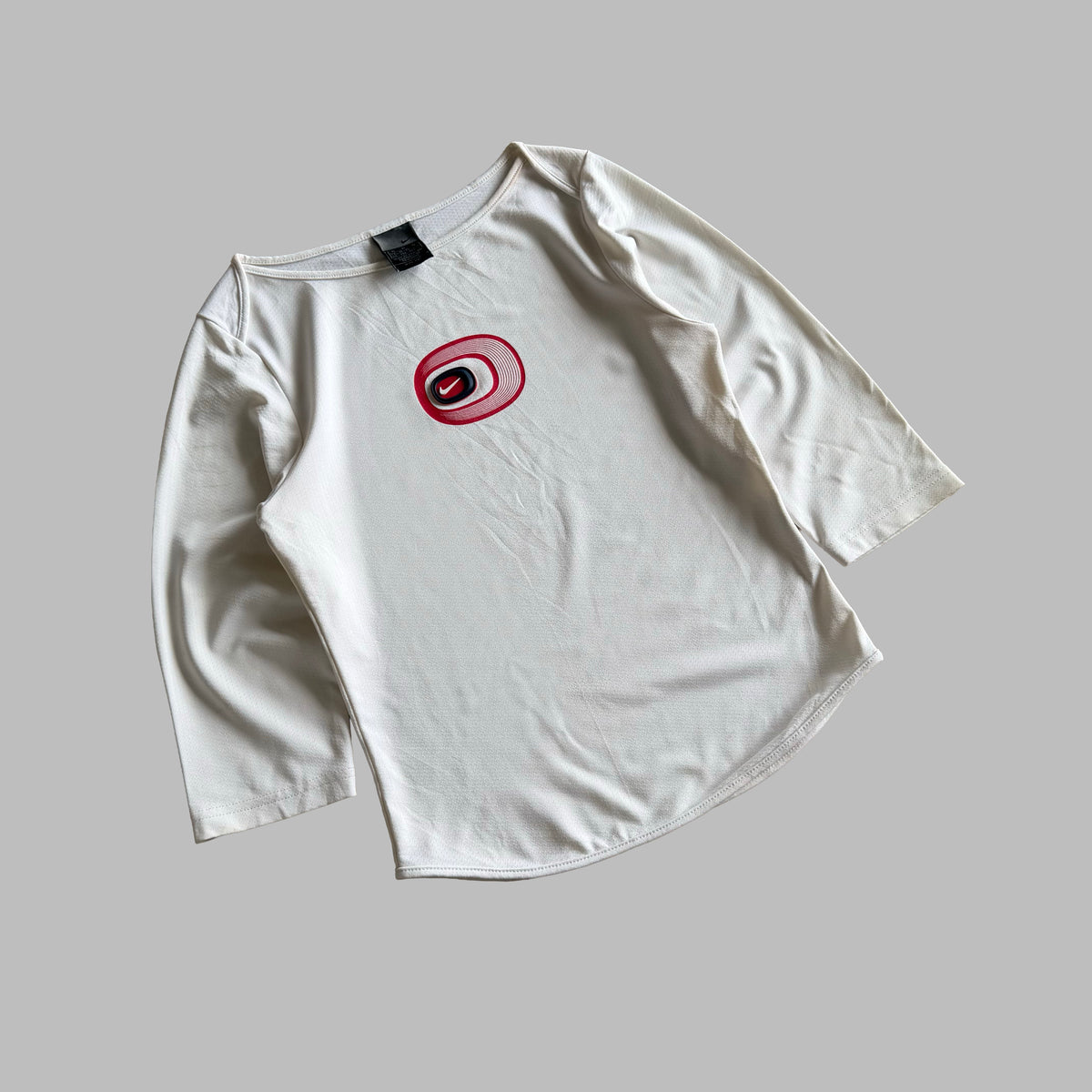 Y2K Nike Centre Swoosh 3/4 Long Sleeve - M