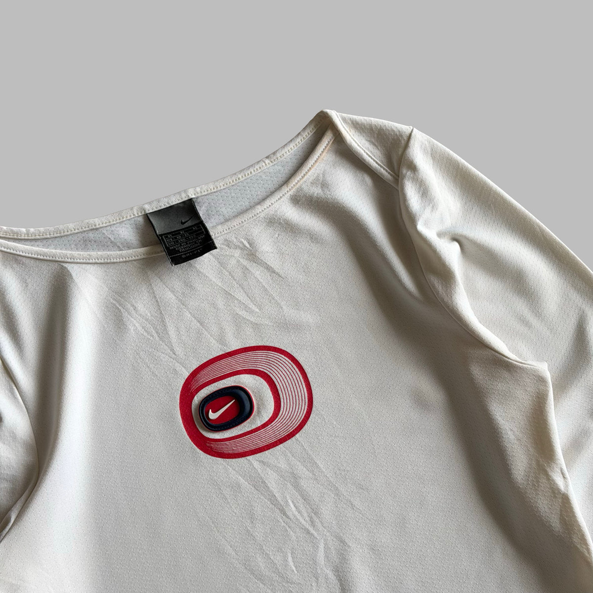 Y2K Nike Centre Swoosh 3/4 Long Sleeve - M