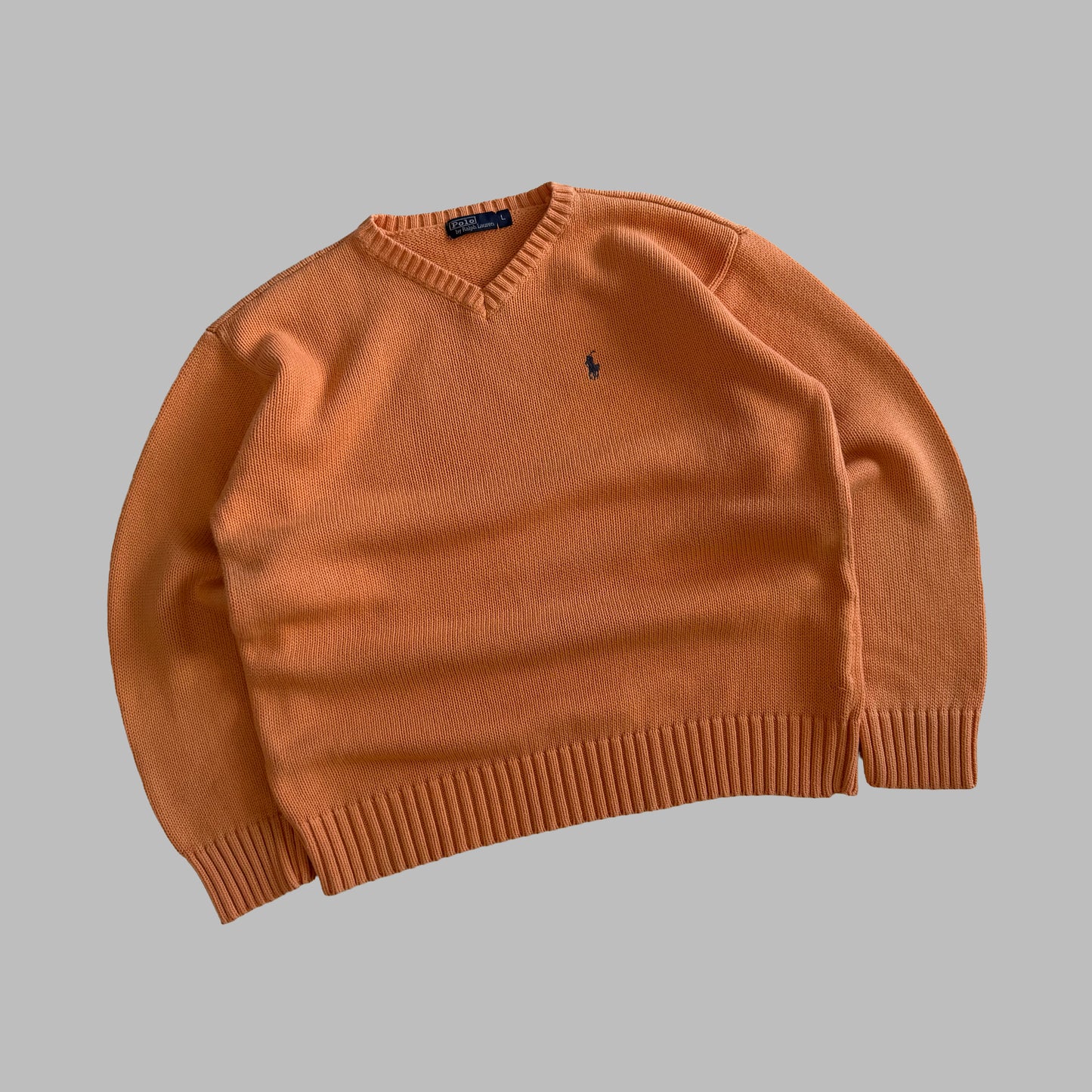 90s Polo Ralph Lauren V-neck Heavy Knit - M