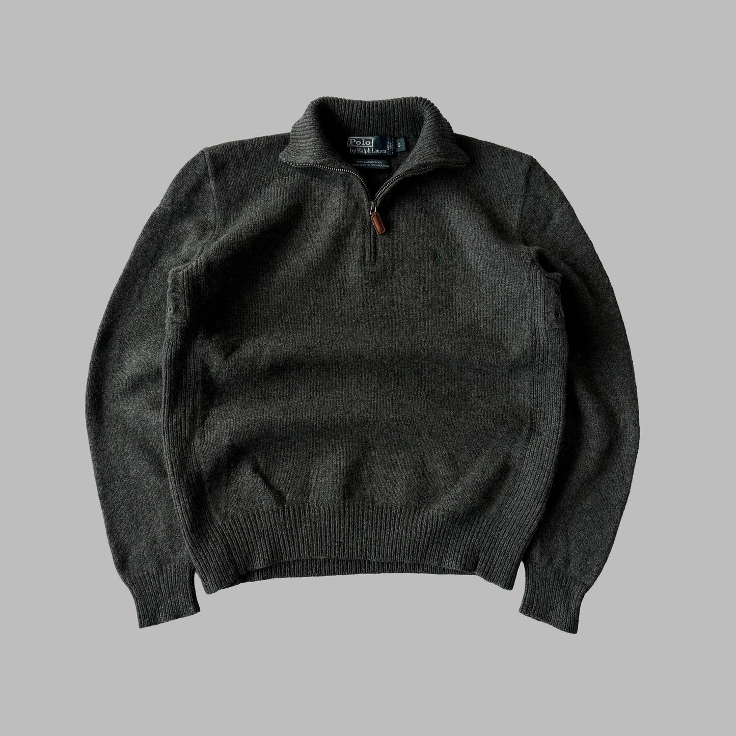 90s Ralph Lauren Lambs Wool Quarter Zip - Small