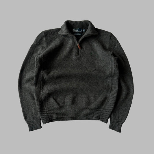 90s Ralph Lauren Lambs Wool Quarter Zip - Small