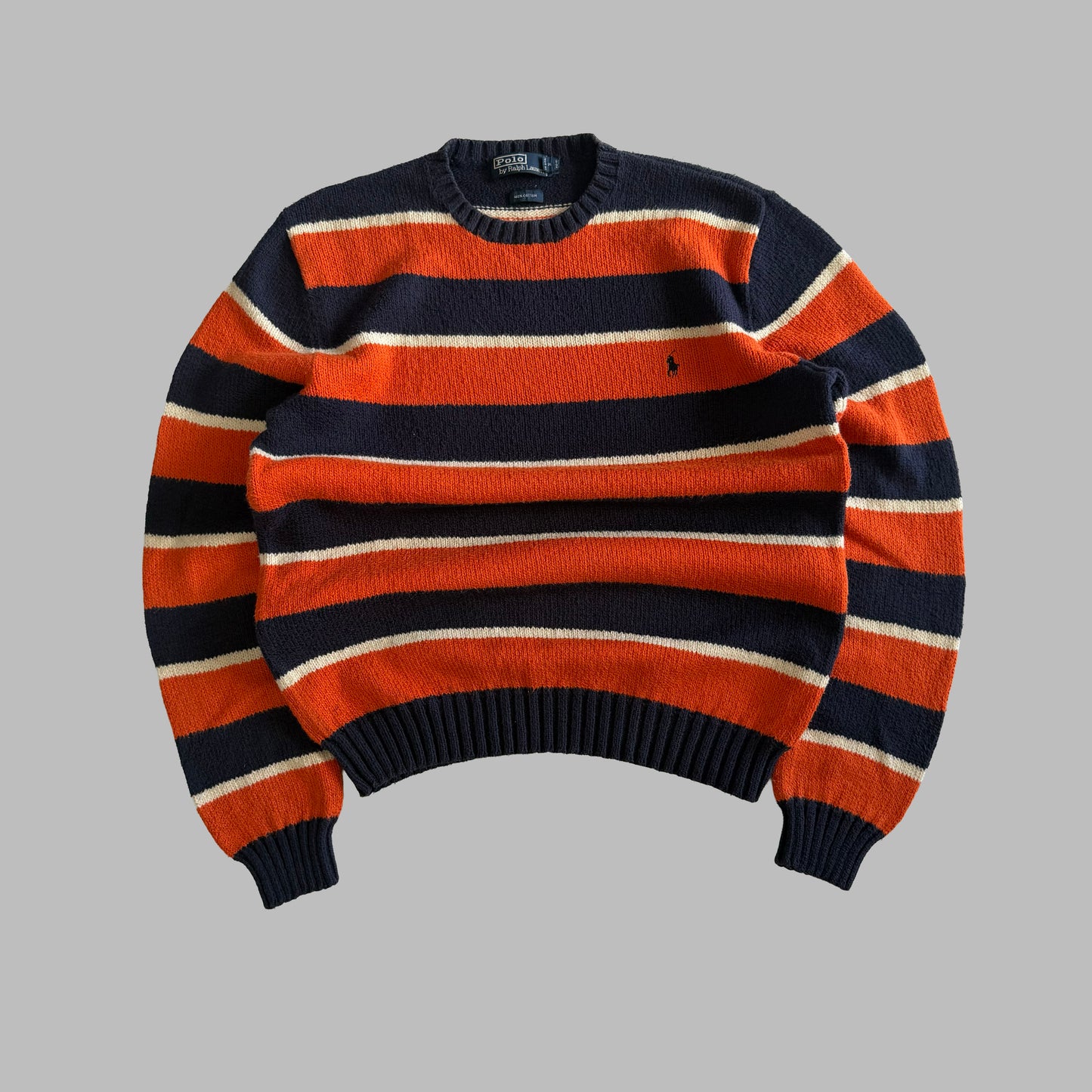 90s Polo Ralph Lauren Striped Heavy Knit - L