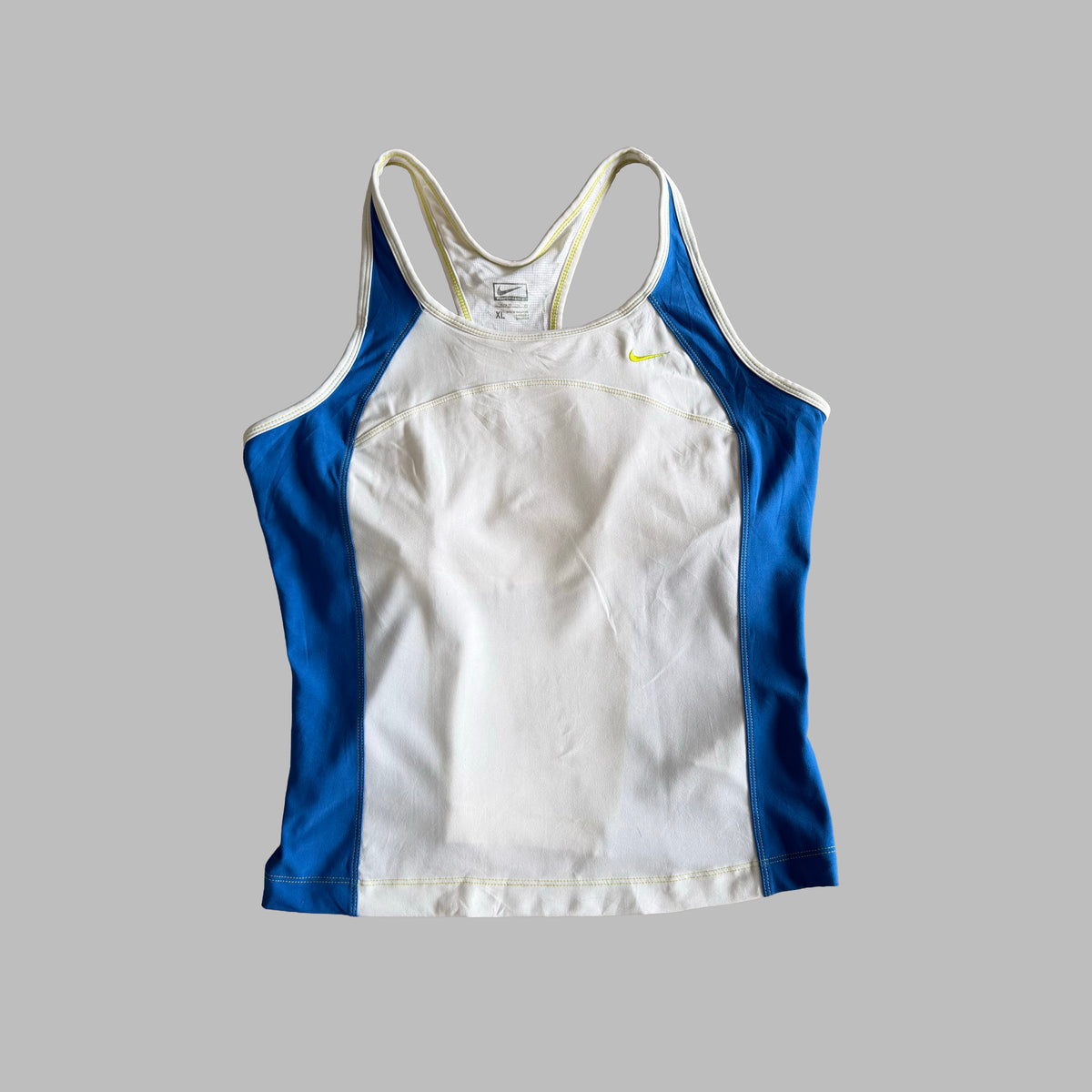 Y2K Nike Panelled Activewear Racerback Tank - XL