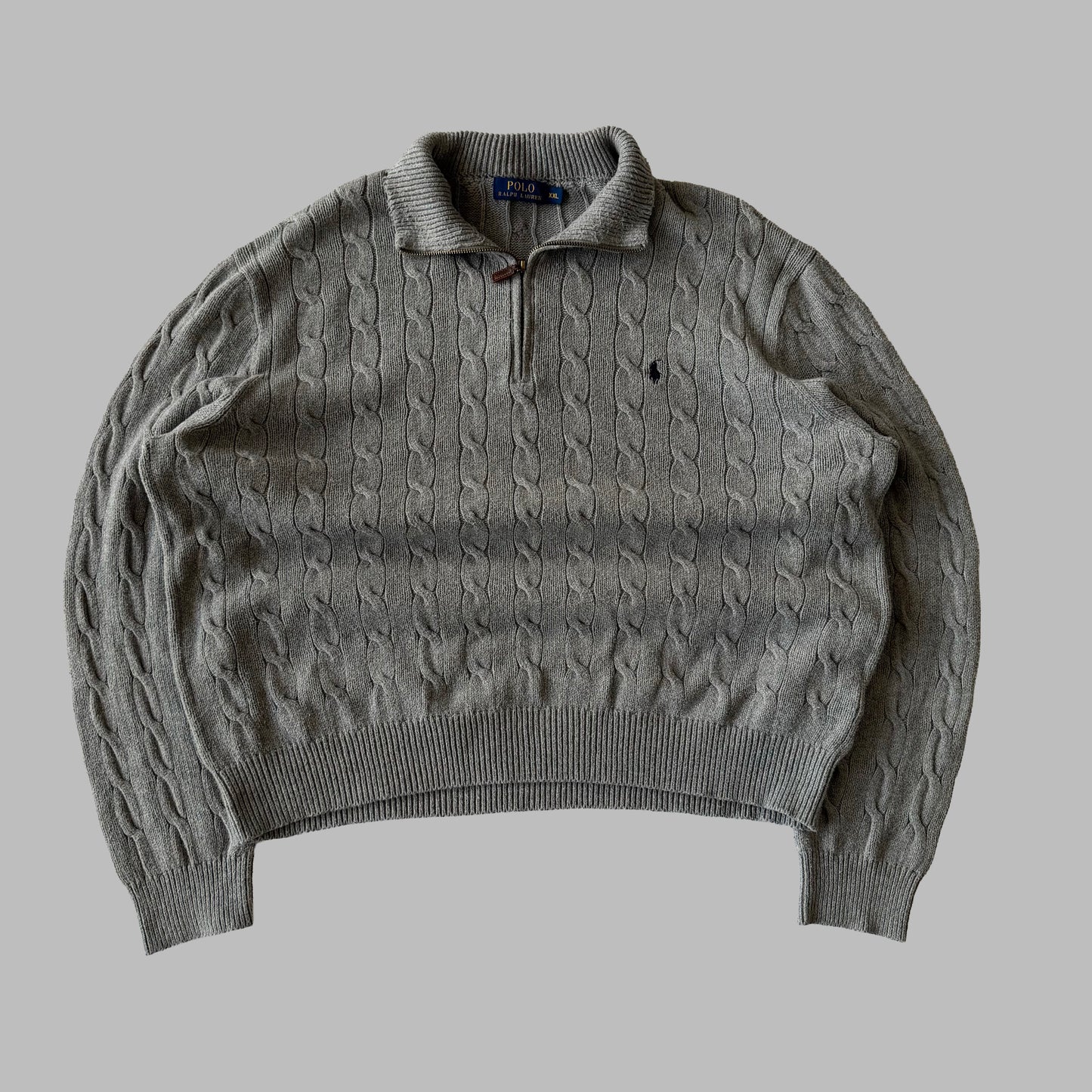 Ralph Lauren Cable Knit Quarter Zip - XXL