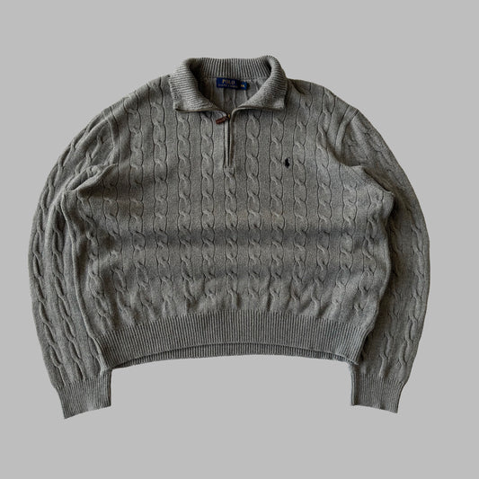 Ralph Lauren Cable Knit Quarter Zip - XXL