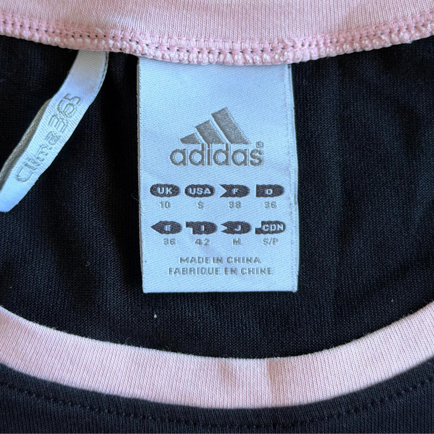Y2K Adidas Three Stripe Ringer Top - S