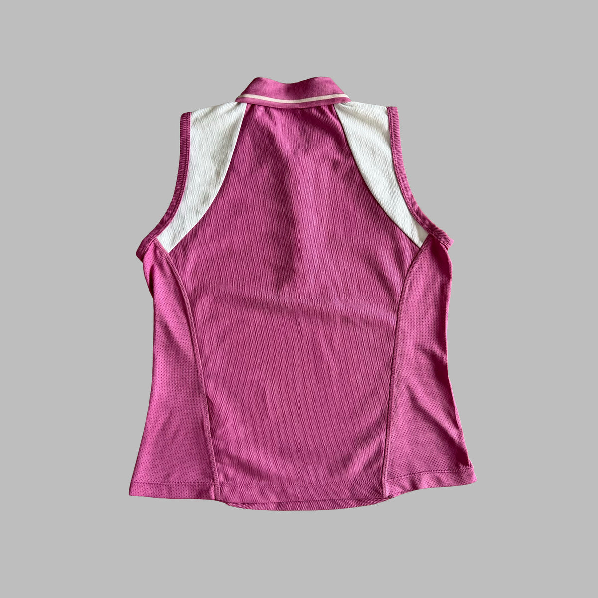 Y2K Nike Panelled Activewear Polo Top - S/M