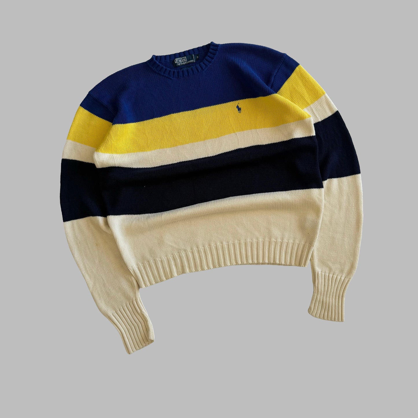 90s Polo Ralph Lauren Striped Heavy Knit - M