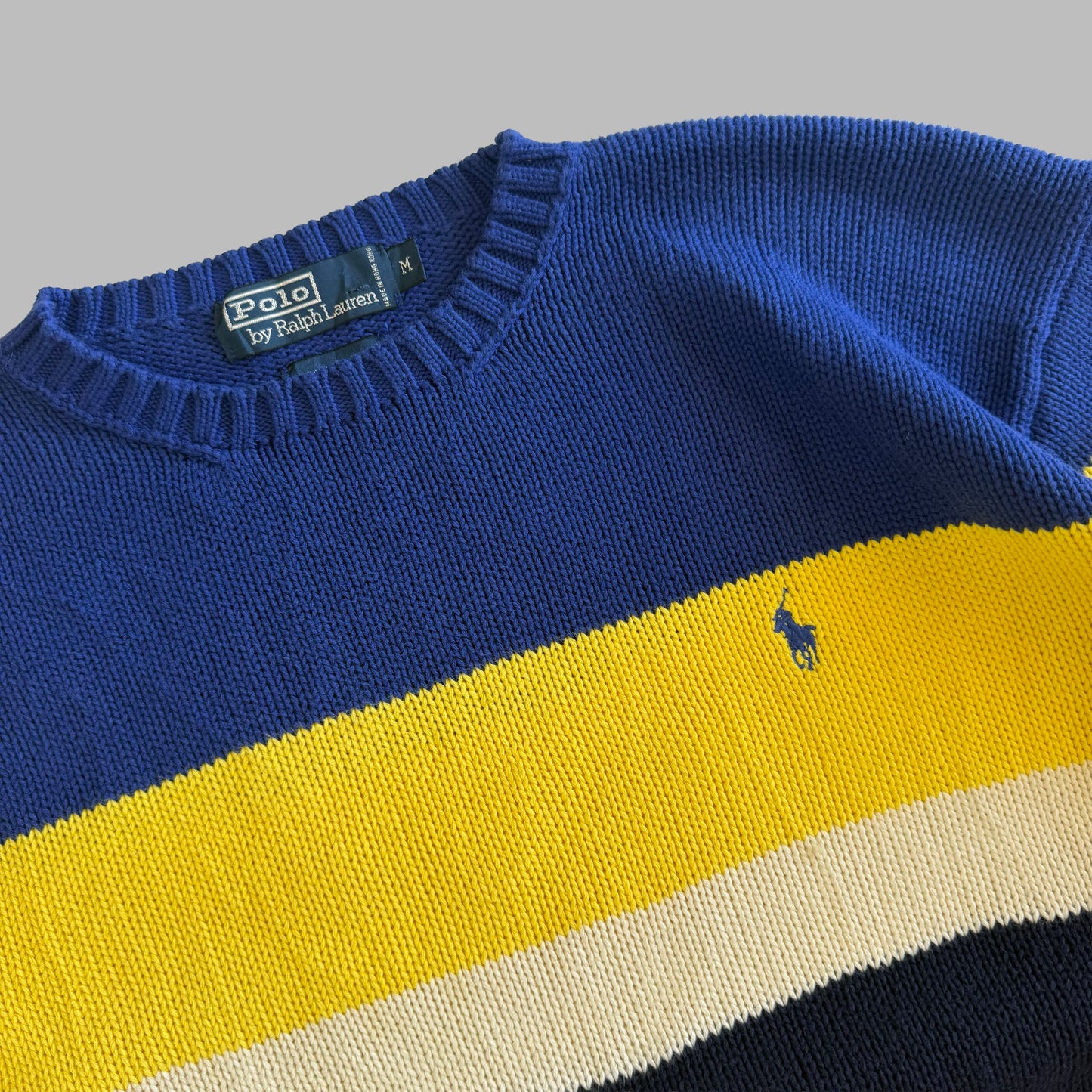 90s Polo Ralph Lauren Striped Heavy Knit - M