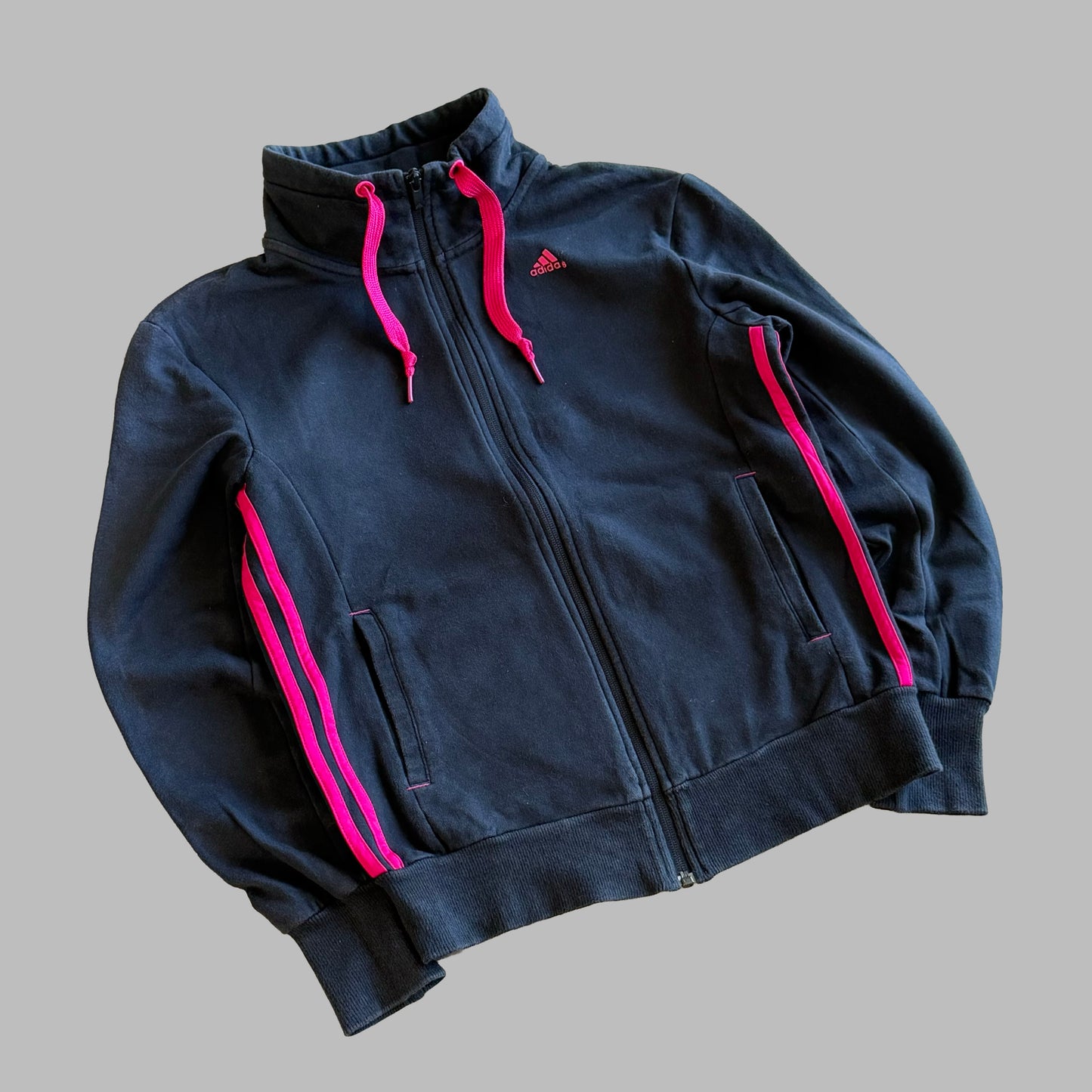 Y2K Adidas Three Stripe Track Jacket - S
