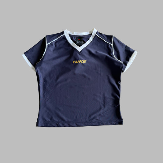 90s Nike Active Ringer Baby Tee - M