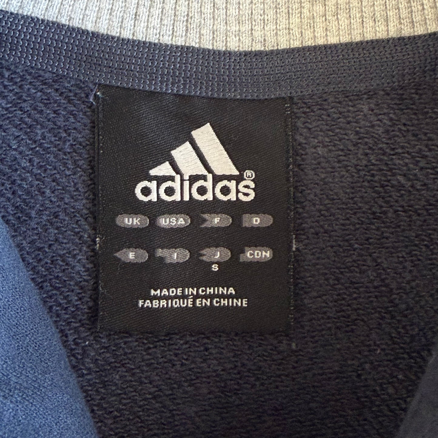 Y2K Adidas Three Stripe Spell Out Track Jacket - S