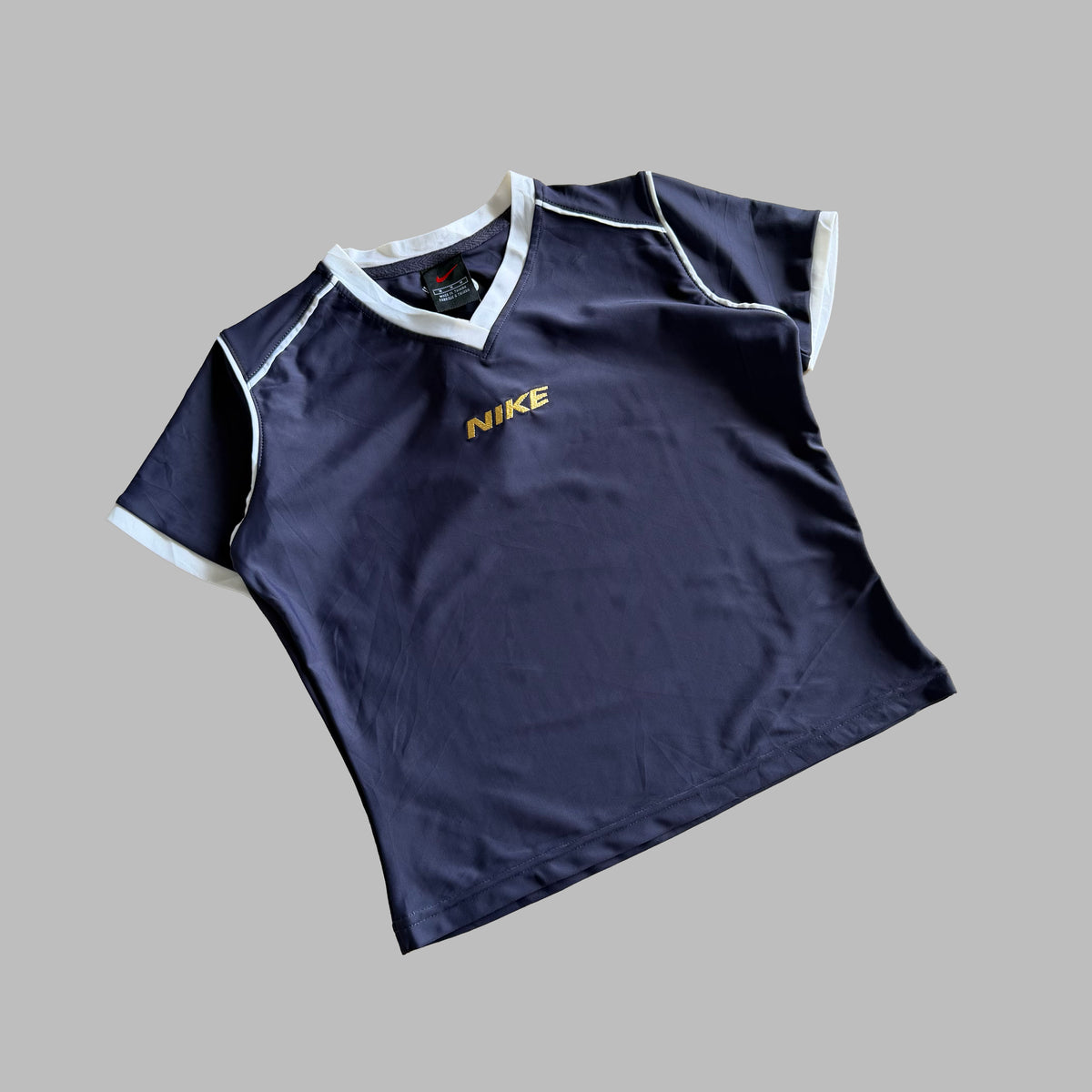 90s Nike Active Ringer Baby Tee - M