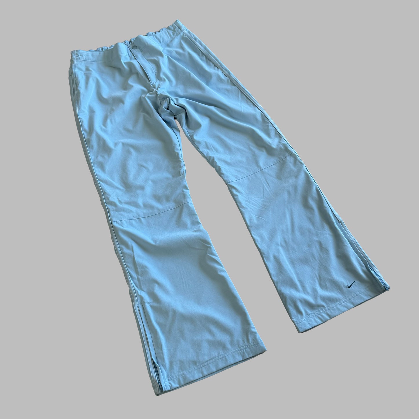 Y2K Nike Striped Wide Leg Track Pants - L