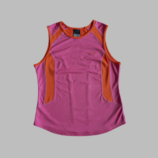 Y2K Nike Panelled Activewear Tank - M