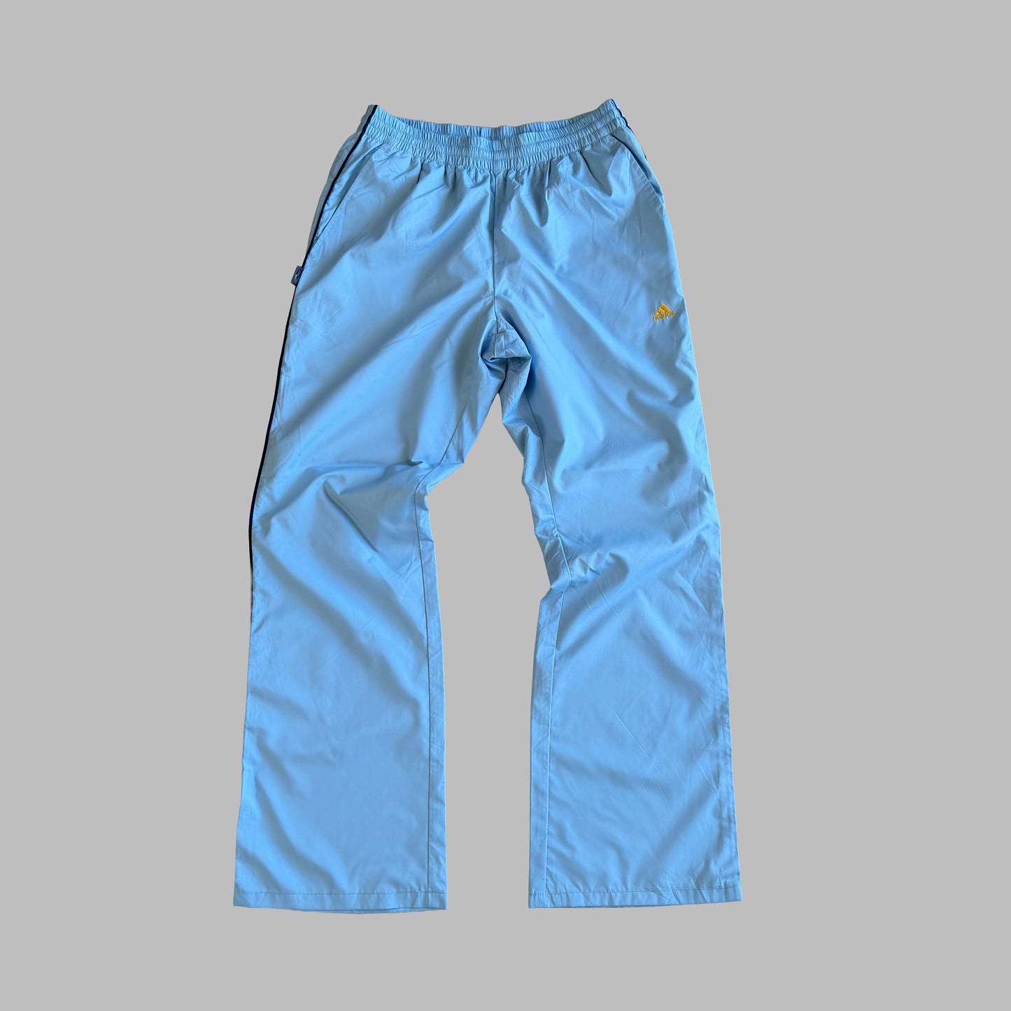 Y2K Adidas Striped Wide Leg Track Pants - S