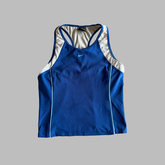 Y2K Nike Mesh Panelled Racerback Activewear Tank - S/M