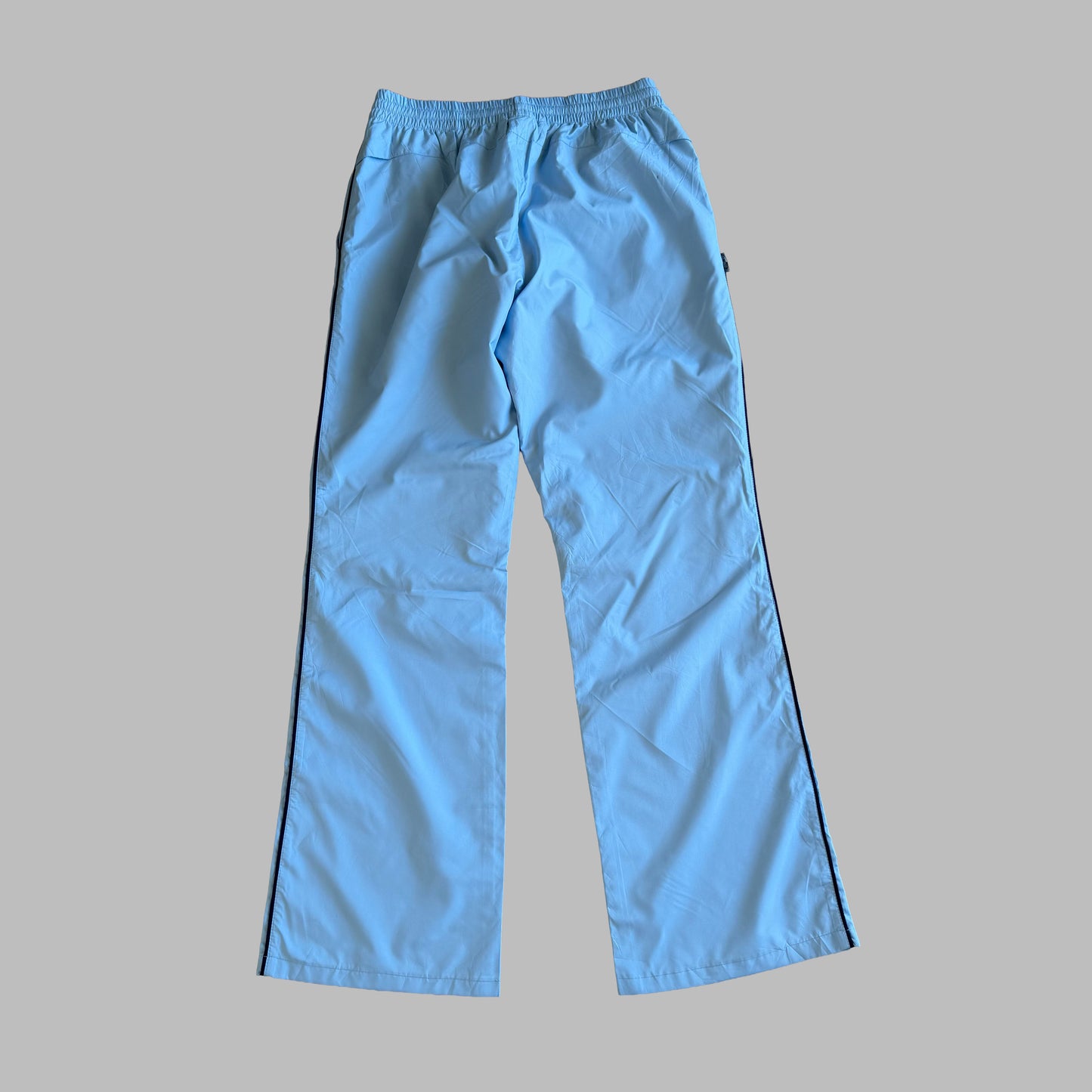 Y2K Adidas Striped Wide Leg Track Pants - S