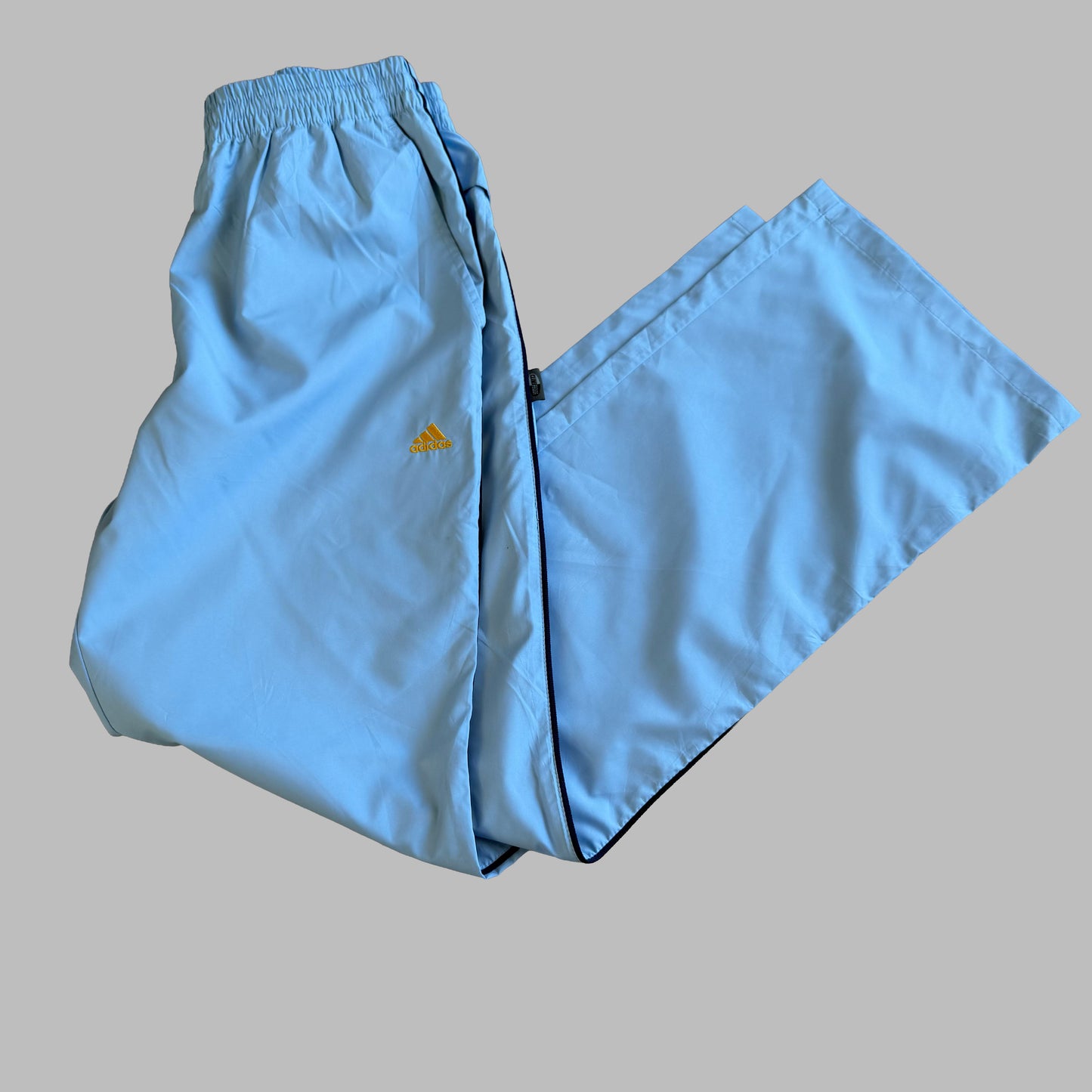 Y2K Adidas Striped Wide Leg Track Pants - S