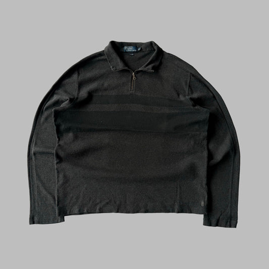 90s Ralph Lauren Striped Quarter Zip - XXL