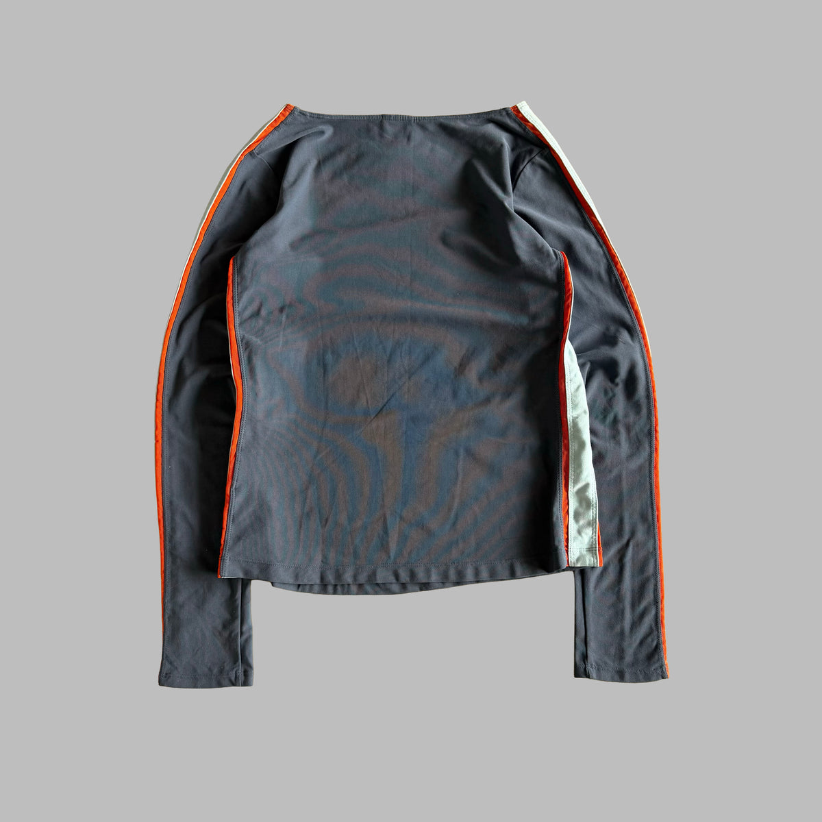 Y2K Nike Striped Scoop Neck Long Sleeve Top - M