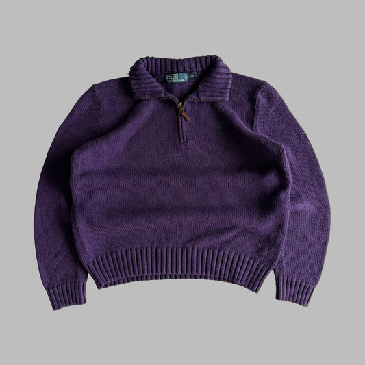 90s Polo Ralph Lauren Heavyweight Quarter Zip - L