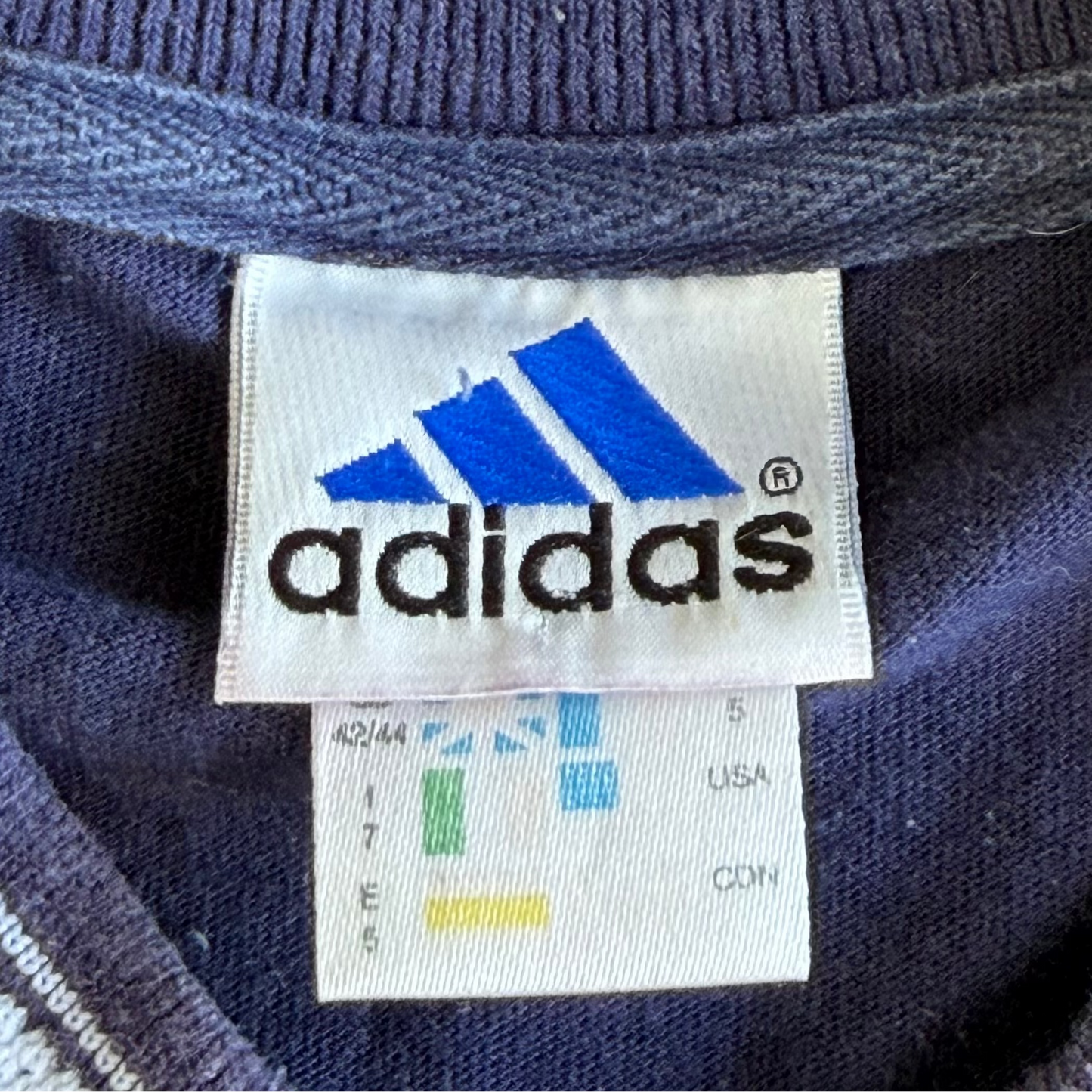90s Adidas Spell Out Ringer Tee - XL