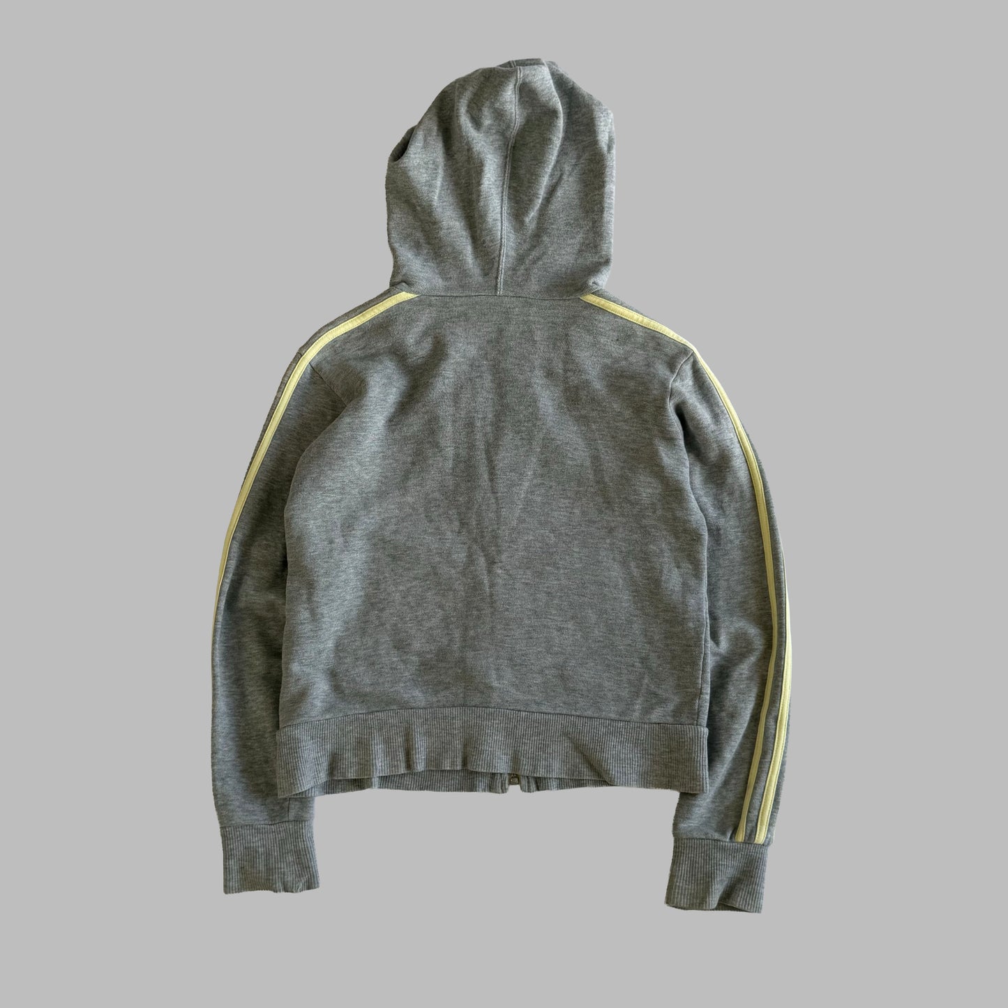 Y2K Adidas Three Stripe Spell Out Hoodie - XS