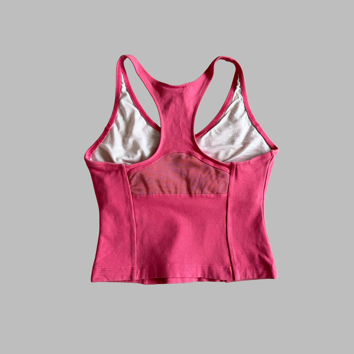 Y2K Nike Spell Out Fitted Activewear Top - S