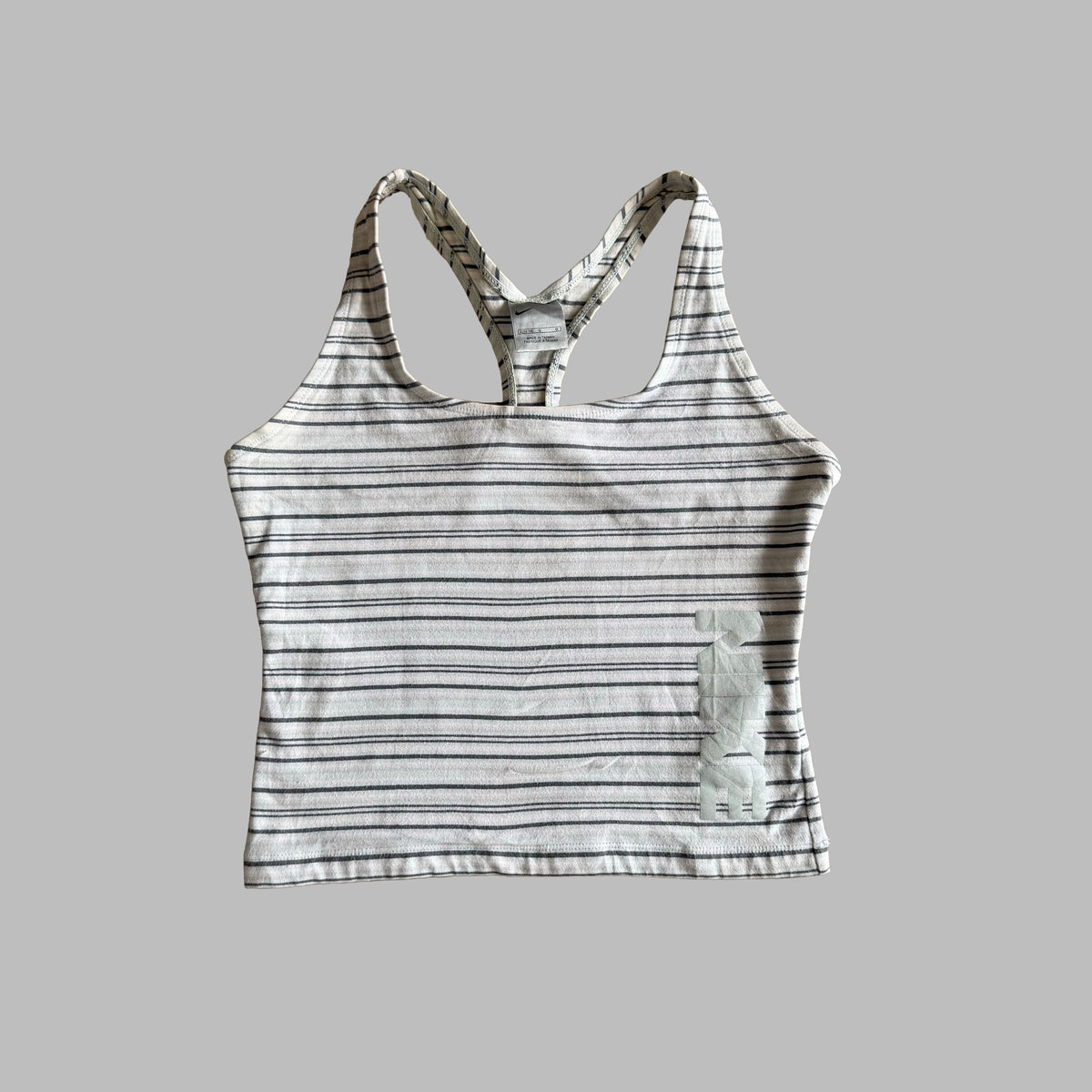Y2K Nike Striped Racerback Activewear Top - S/M